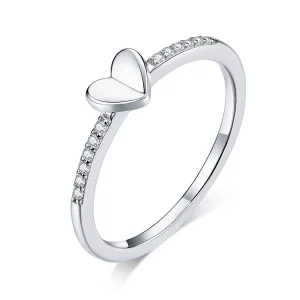 (image for) Pandora Style Sparkle And Hearts Ring - BSR121