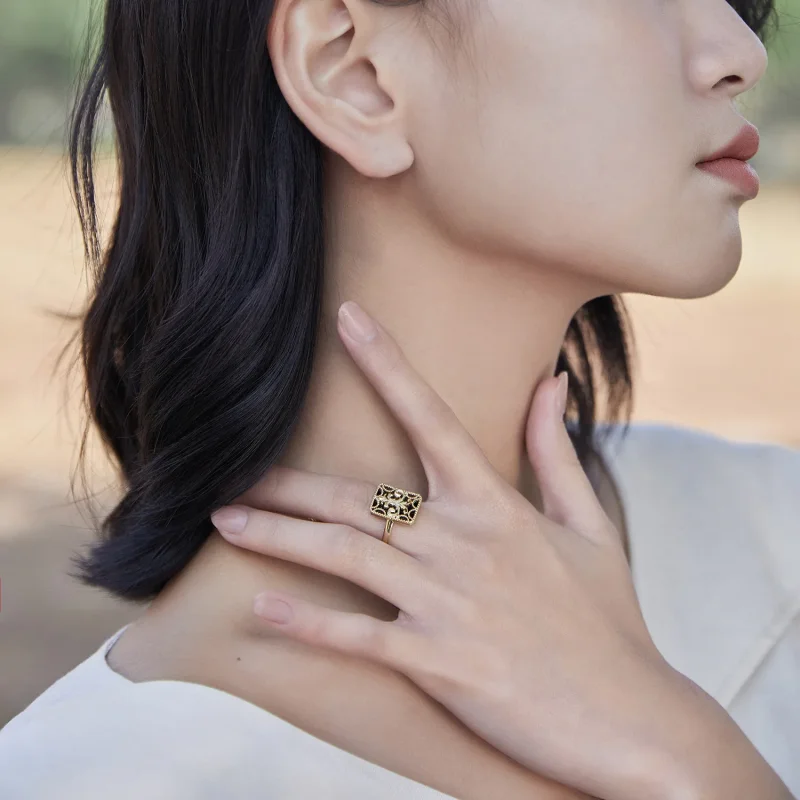 (image for) Pandora Style Square Ring - BSR189 - View 6