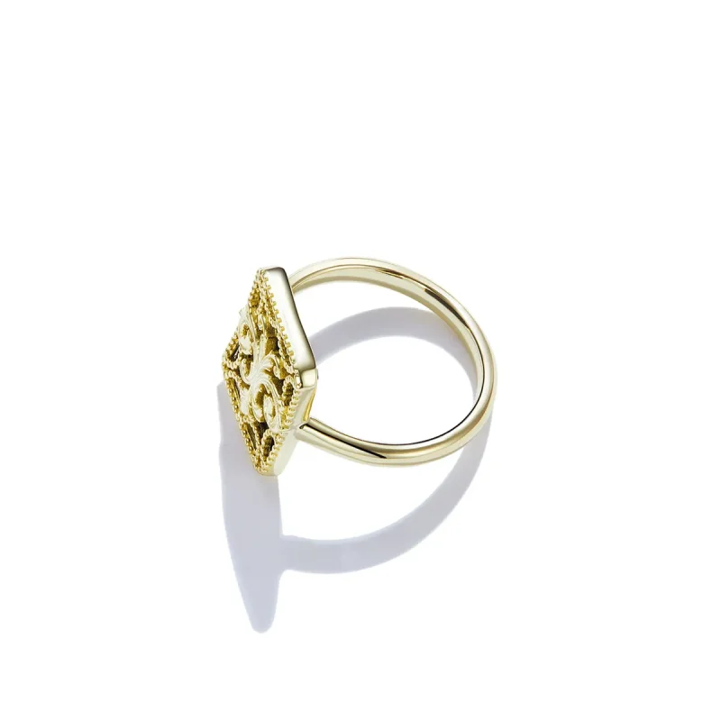 (image for) Pandora Style Square Ring - BSR189 - View 8