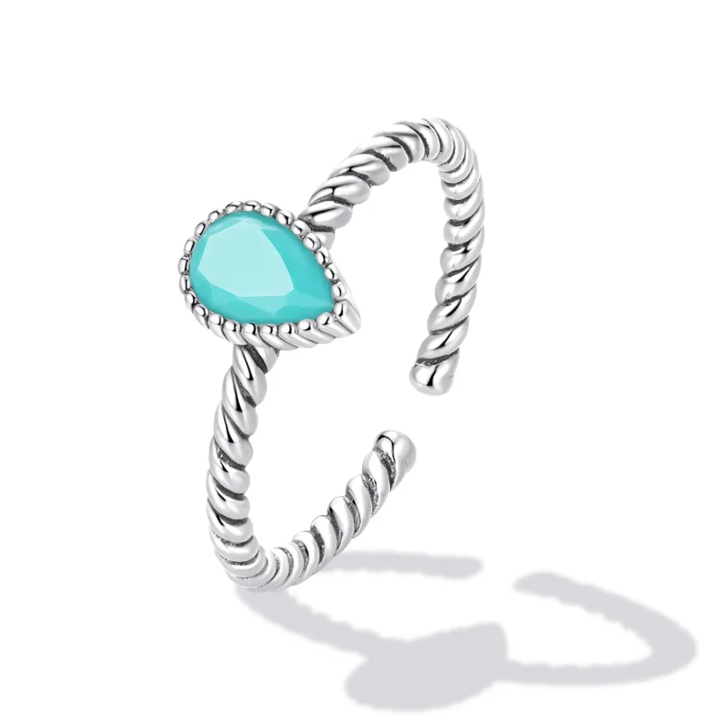 (image for) Pandora Style Teardrop Ring - BSR247 - View 2
