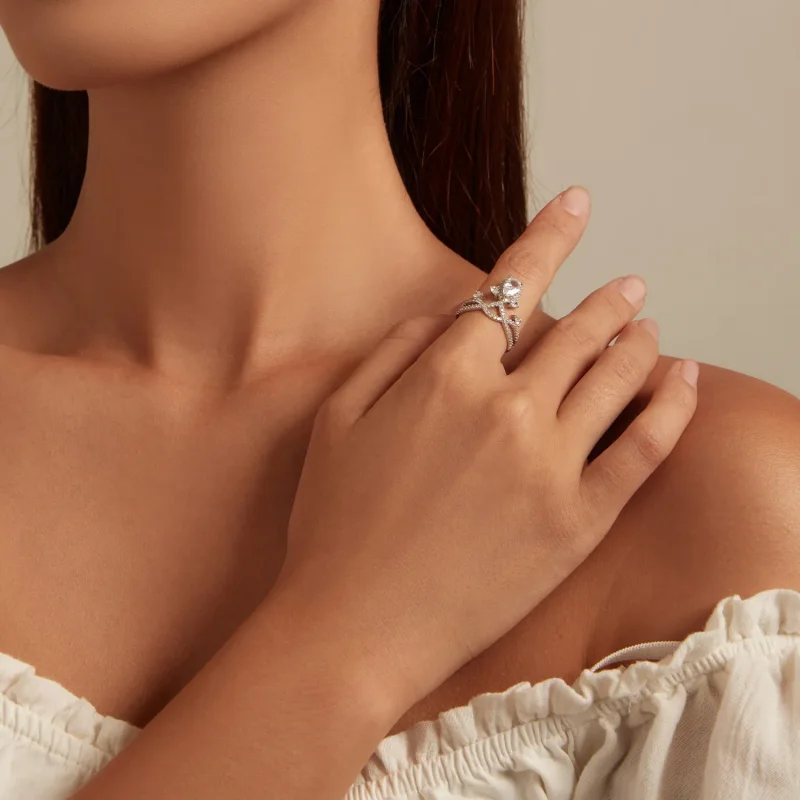 (image for) Pandora Style Tiara Ring - BSR368 - View 4