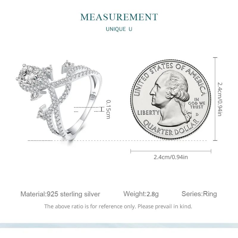 (image for) Pandora Style Tiara Ring - BSR368 - View 7