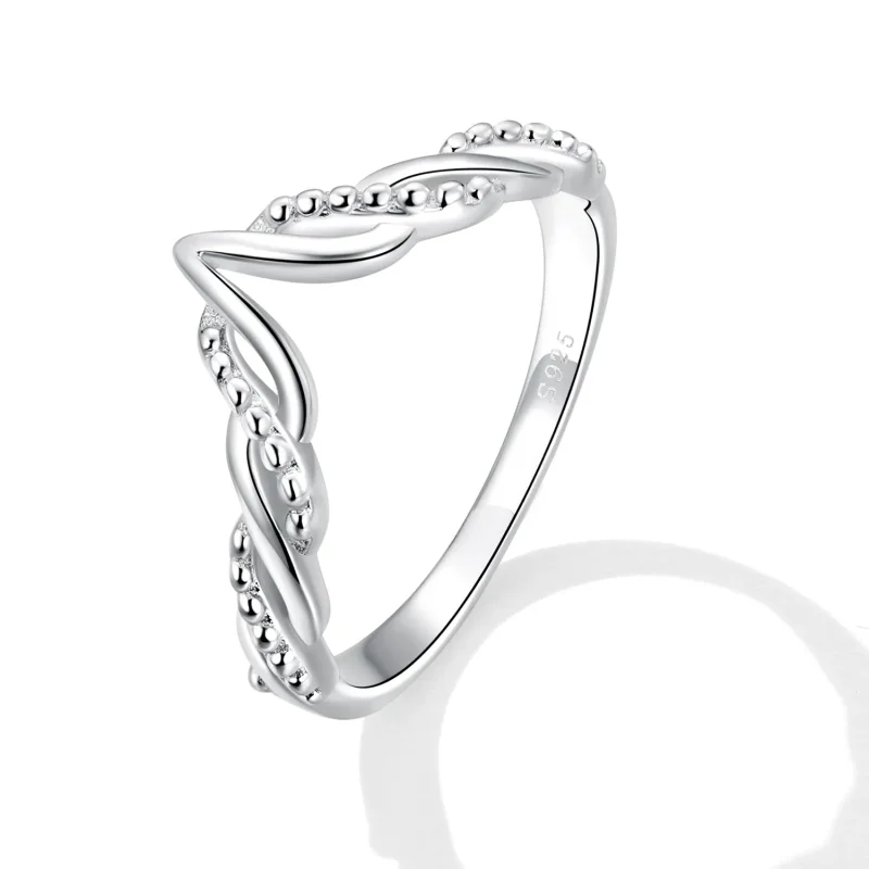 (image for) Pandora Style Tiara Wishbone Ring - BSR258 - View 2