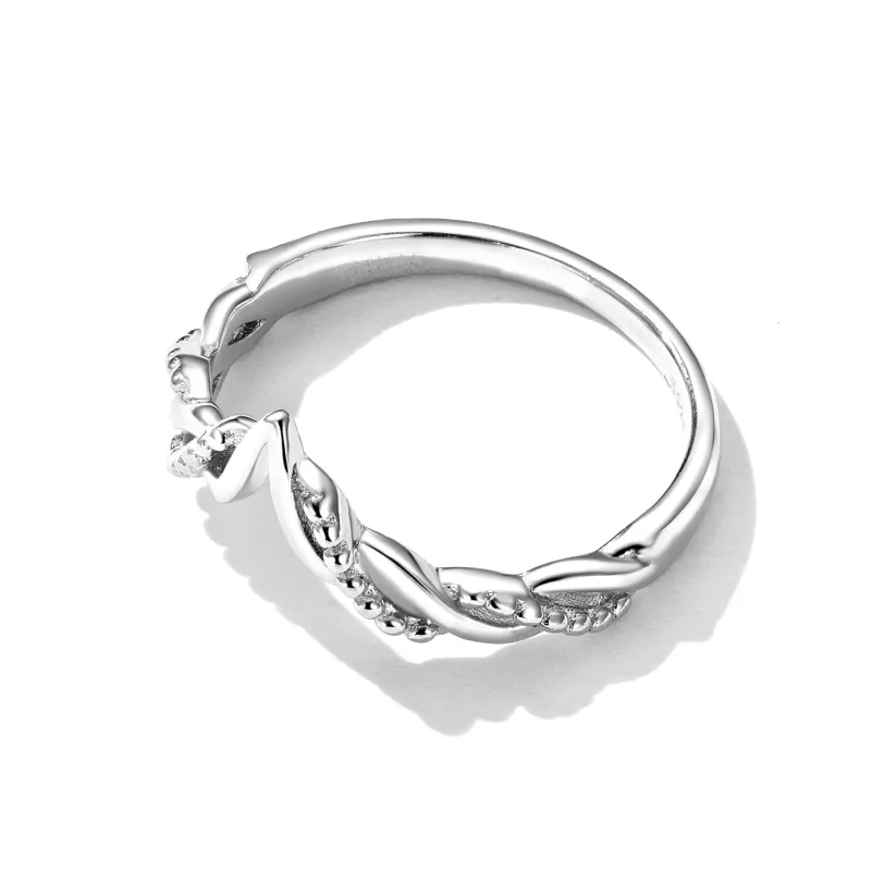 (image for) Pandora Style Tiara Wishbone Ring - BSR258 - View 4