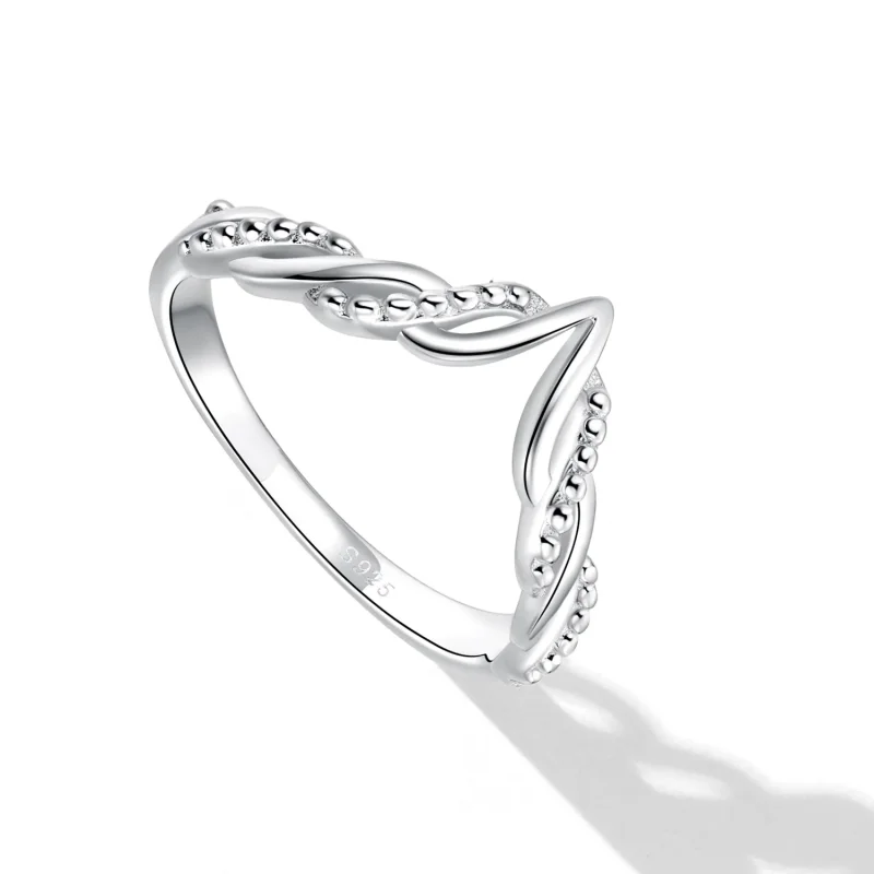 (image for) Pandora Style Tiara Wishbone Ring - BSR258 - View 5