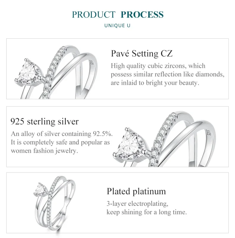 (image for) Pandora Style Triple Band Ring - BSR336 - View 6
