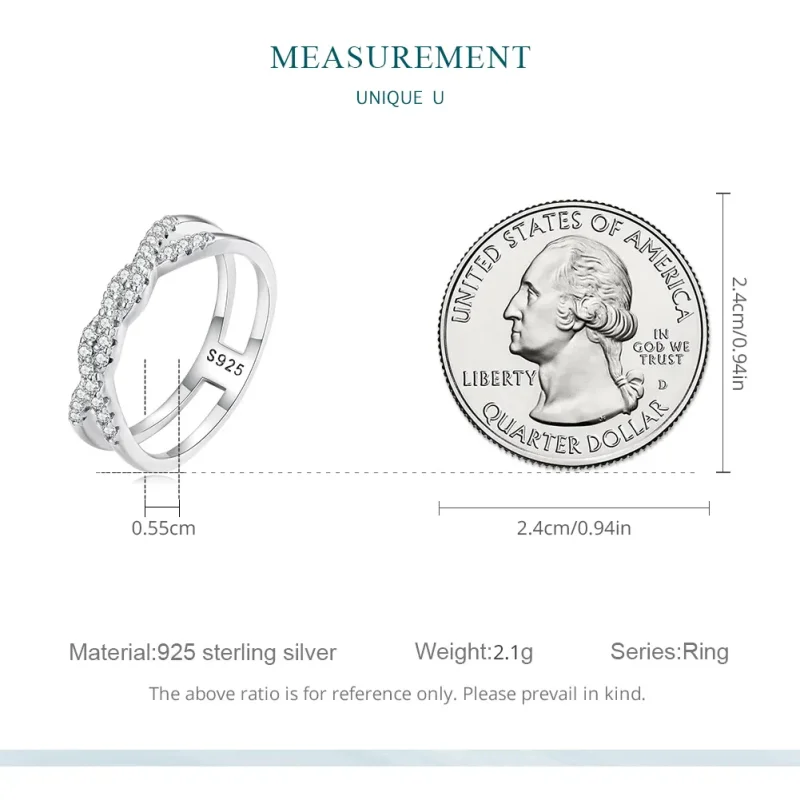 (image for) Pandora Style Twist Ring - BSR327 - View 7