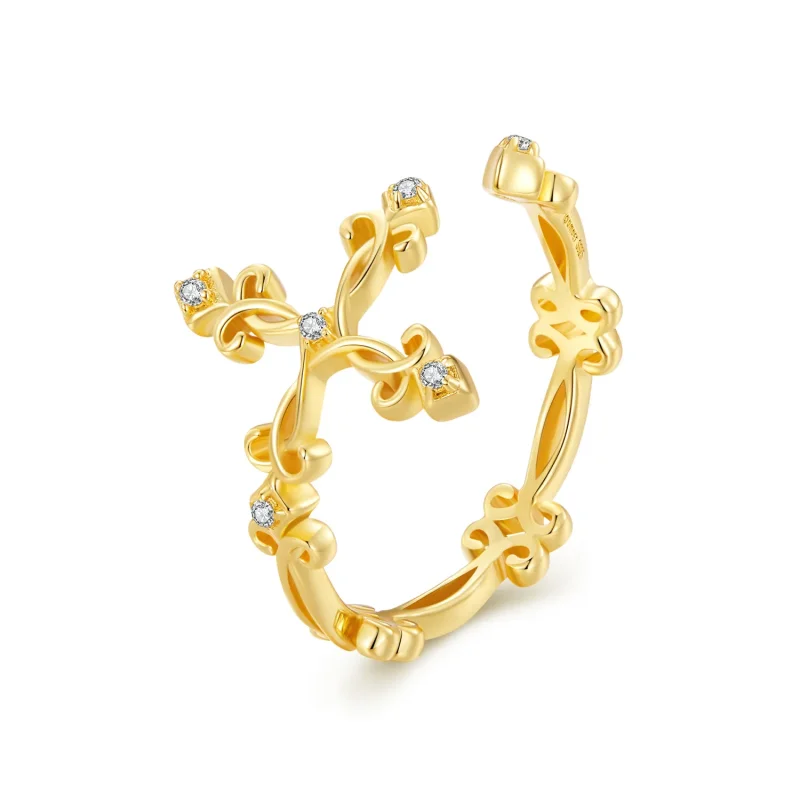 (image for) Pandora Style Yellow Gold Ring - BSR041-B - Product Image
