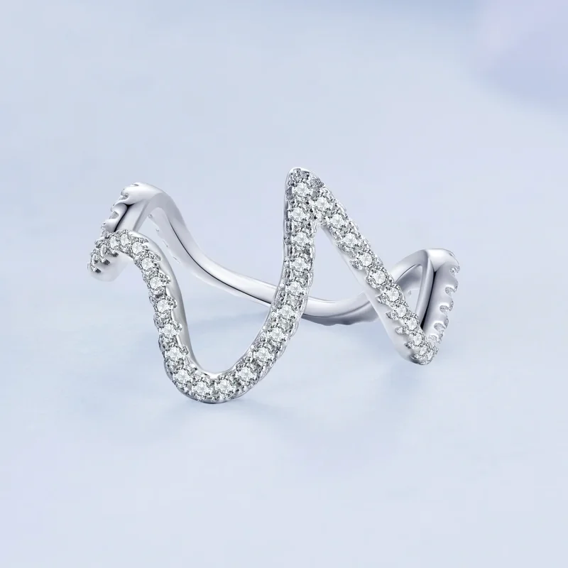 (image for) Pandora Style Zig Zag Ring - BSR314 - View 3