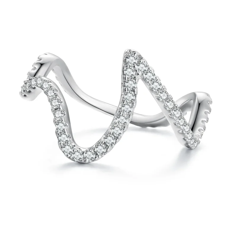 (image for) Pandora Style Zig Zag Ring - BSR314 - Product Image