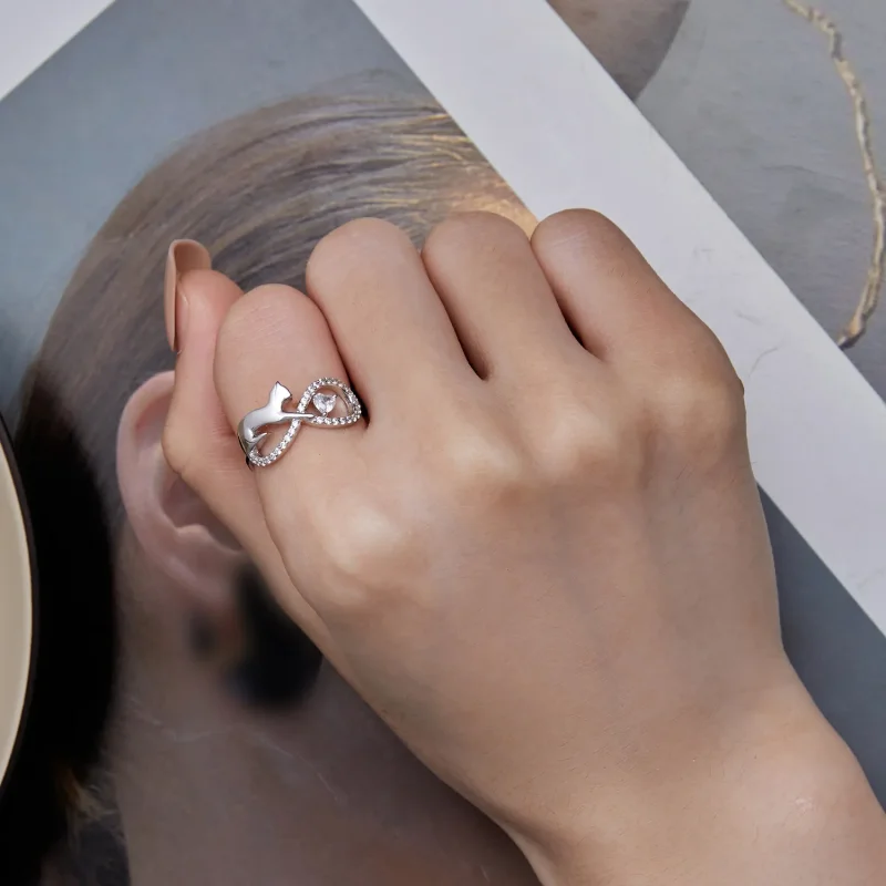 (image for) stylish Pandora Style Infinity Knot Ring - SCR918 - View 6