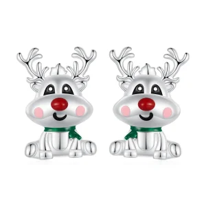 (image for) Pandora-inspired Christmas Reindeer Studs Earrings - BSE920