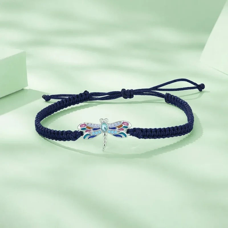 (image for) Pandora-inspired Dragonfly Cord Bracelet - BSB111 - View 2