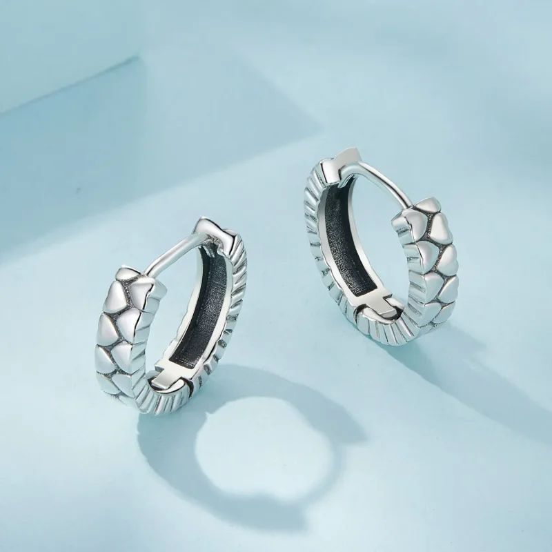 (image for) Pandora-inspired Heart Hoop Earrings - SCE1653 - View 3