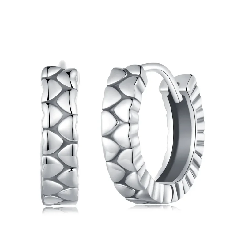 (image for) Pandora-inspired Heart Hoop Earrings - SCE1653 - Product Image