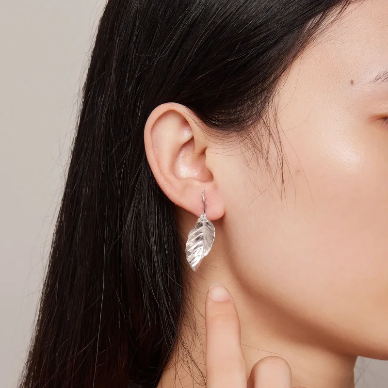 (image for) Pandora-inspired Leaves Studs Earrings - BSE812 - View 6