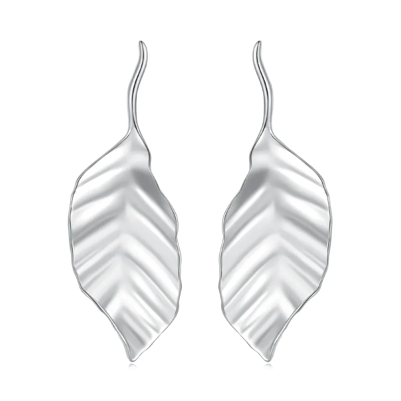 (image for) Pandora-inspired Leaves Studs Earrings - BSE812 - Product Image