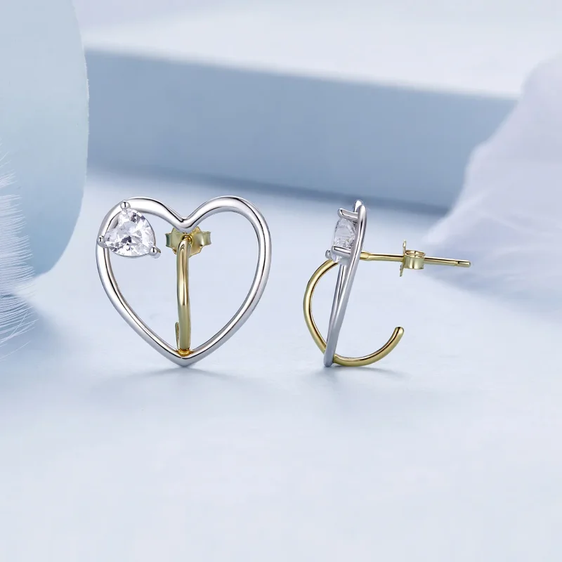 (image for) Pandora-inspired Love Studs Earrings - BSE888 - View 4