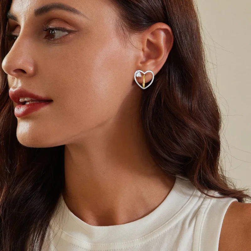 (image for) Pandora-inspired Love Studs Earrings - BSE888 - View 5