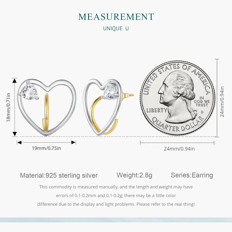 (image for) Pandora-inspired Love Studs Earrings - BSE888 - View 8