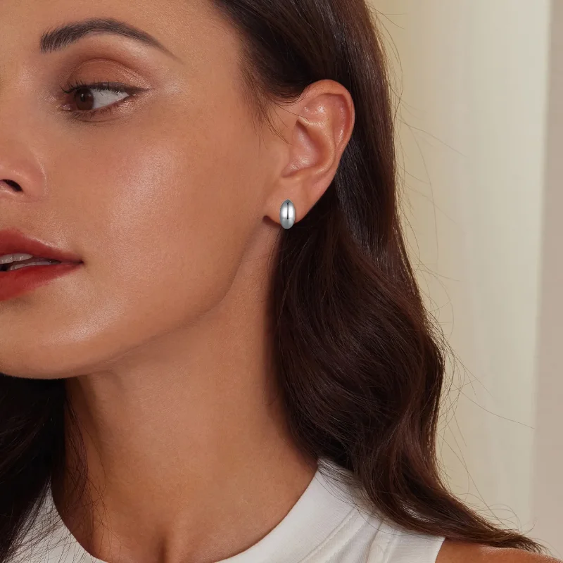 (image for) Pandora-inspired Moon Studs Earrings - SCE1632 - View 8