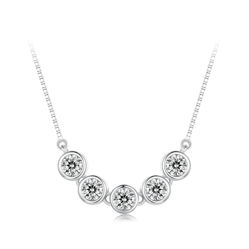 (image for) Pandora Style 0.3Ct Moissanite Necklace (One Certificate) - MSN022 - Product Image