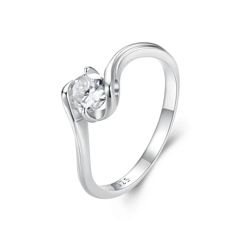 (image for) Pandora Style 0.5Ct Moissanite Ring (Includes One Certificate) - MSR040 - Product Image