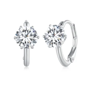 (image for) Pandora Style 1Ct Moissanite Hoop Earrings - MSE037