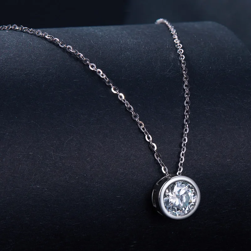 (image for) Pandora Style 1Ct Moissanite Necklace - MSN021 - View 2