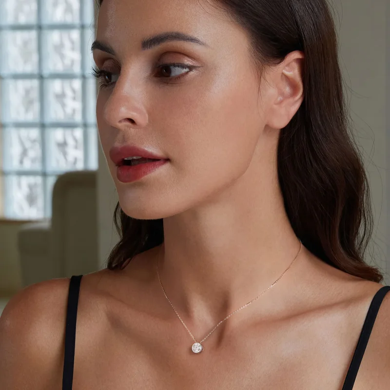 (image for) Pandora Style 1Ct Moissanite Necklace - MSN021 - View 6