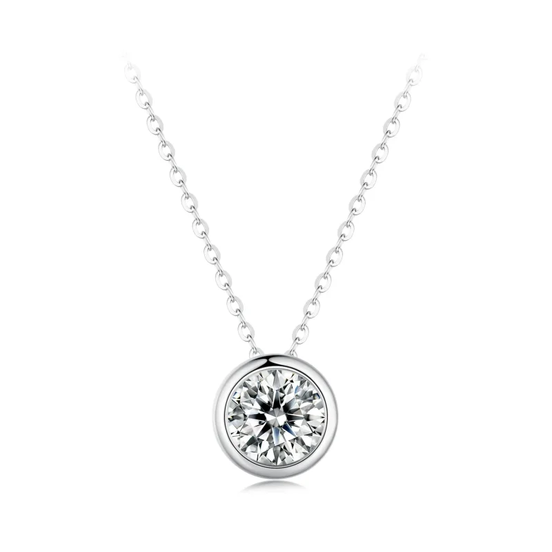 (image for) Pandora Style 1Ct Moissanite Necklace - MSN021 - Product Image
