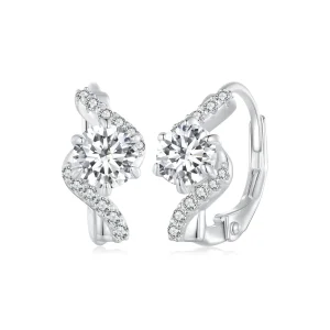 (image for) Pandora Style 50 Pointsmoissanite Hoop Earrings (Two Certificates) - MSE036