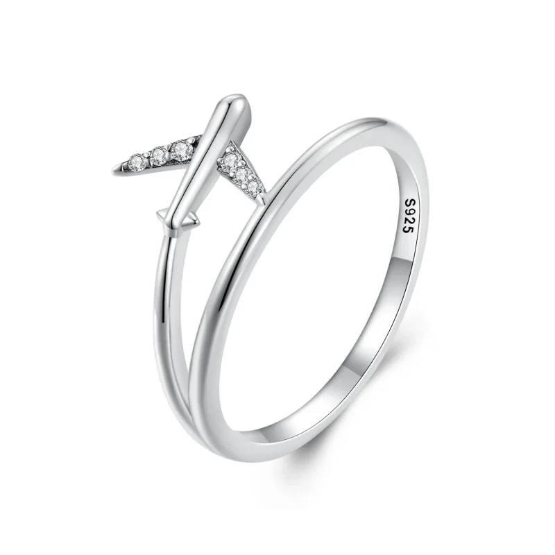 (image for) Pandora Style Airplane Ring - SCR967 - Product Image
