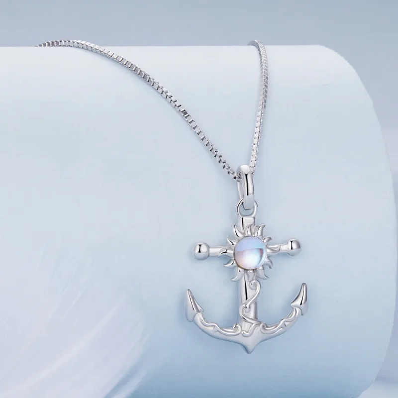 (image for) Pandora Style Anchor Necklace - BSN349 - View 2