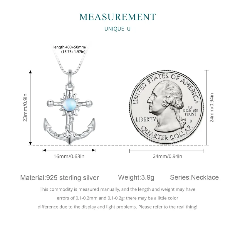 (image for) Pandora Style Anchor Necklace - BSN349 - View 7