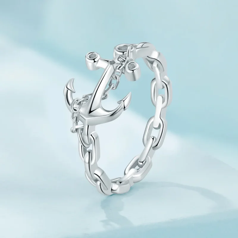 (image for) Pandora Style Anchor Ring - SCR949 - View 2