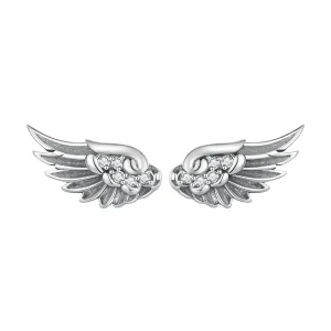 (image for) Pandora Style Angel Wings Studs Earrings - SCE1579