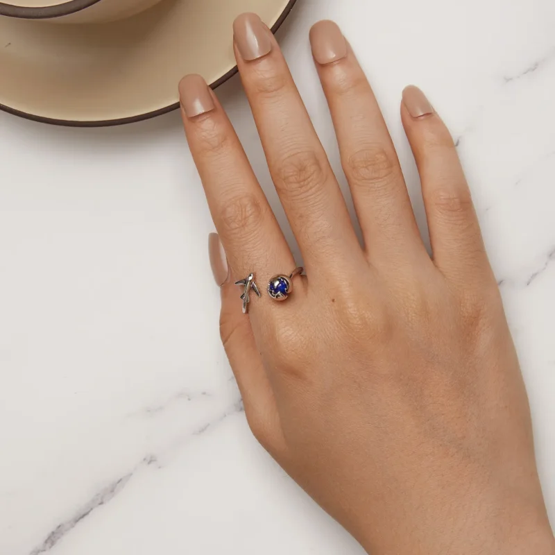 (image for) Pandora Style Around The World Open Ring - SCR959-E - View 5