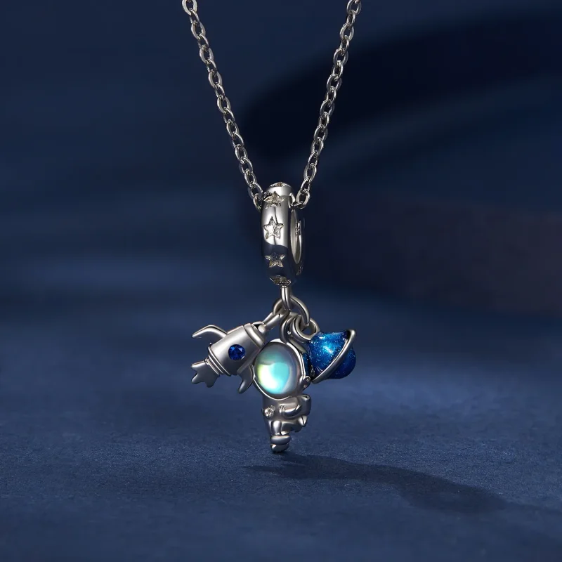 (image for) Pandora Style Astronaut Dangle - BSC791 - View 3