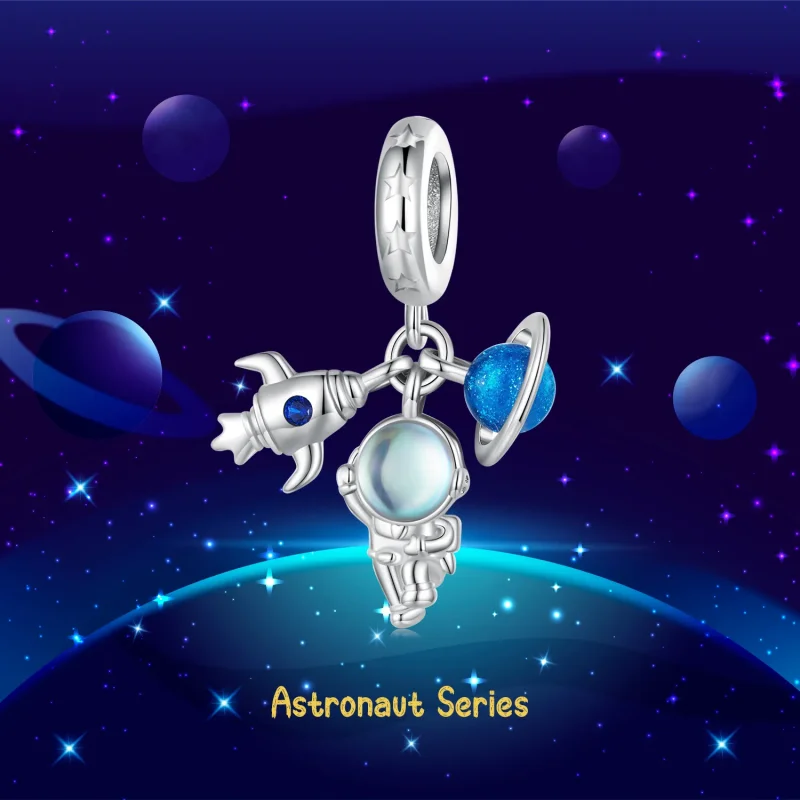 (image for) Pandora Style Astronaut Dangle - BSC791 - View 6