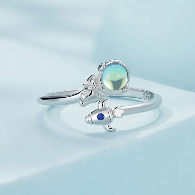 (image for) Pandora Style Astronaut Spaceship Ring - SCR920 - View 3