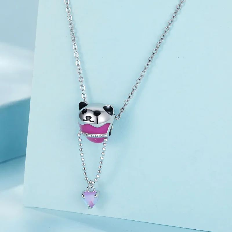 (image for) Pandora Style Bear Hot Air Balloon Charm - SCC2550 - View 2