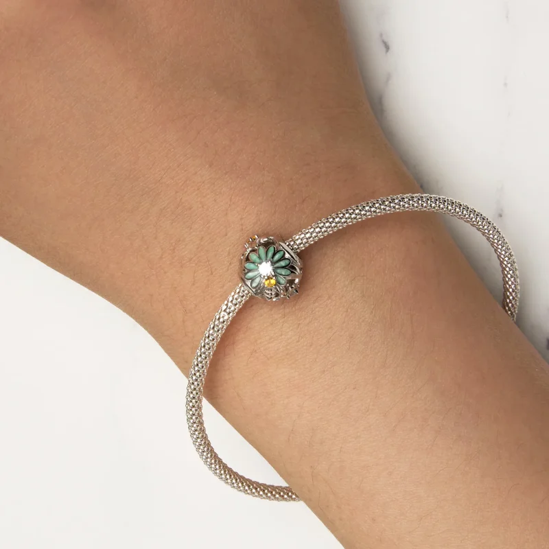 (image for) Pandora Style Bee Daisy Charm - BSC895 - View 7