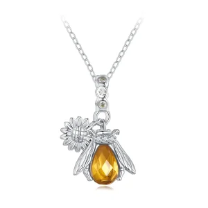(image for) Pandora Style Bee Daisy Necklace - BSN356