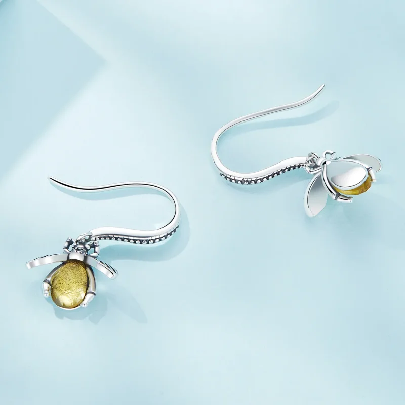 (image for) Pandora Style Bee Dangle Earrings - SCE1570 - View 4