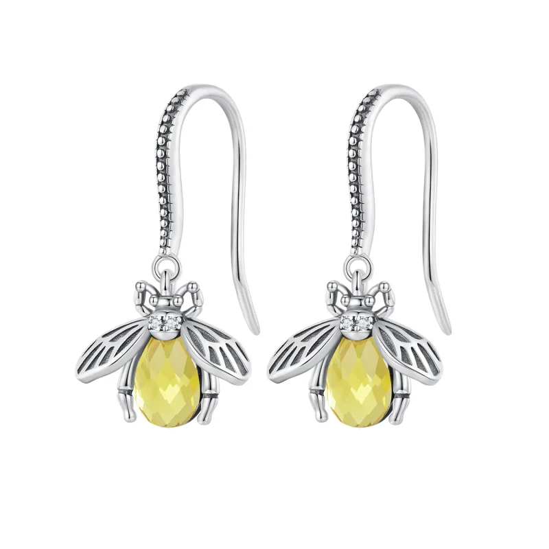 (image for) Pandora Style Bee Dangle Earrings - SCE1570 - Product Image