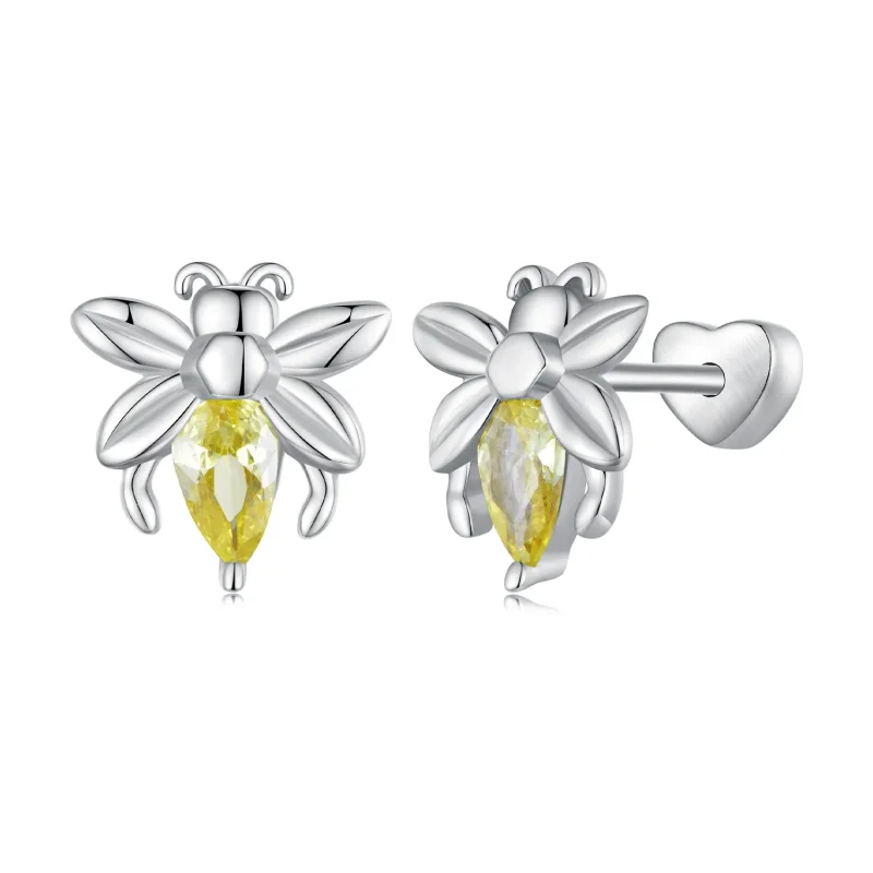 (image for) Pandora Style Bee Two Wear Studs Earrings - SCE1580 - View 8