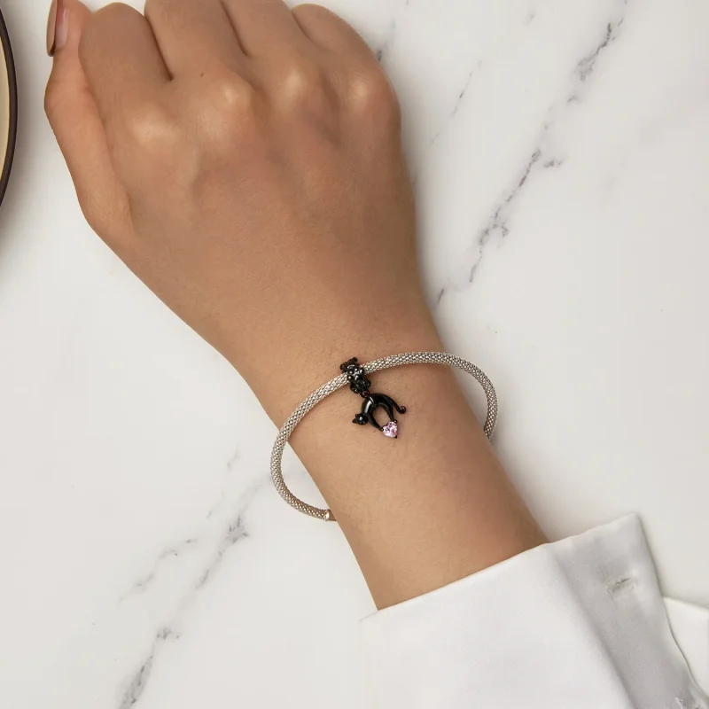 (image for) Pandora Style Black Cat Dangle - SCC2519 - View 6