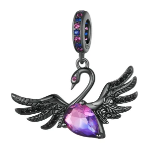 (image for) Pandora Style Black Swan Dangle - SCC2490