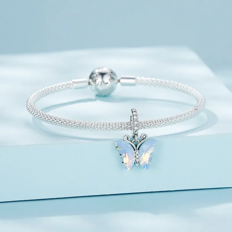 (image for) Pandora Style Blue Aurora Butterfly Dangle - SCC2305 - View 3
